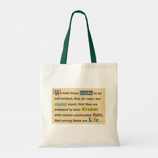 Tote bag with a declaration. (Dos)