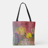 Tote bag with abstract flora (Achterkant)