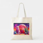 Tote Bag with Cat Illustration (Achterkant)