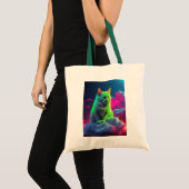 Tote Bag with Cat Illustration (Voorkant (product))