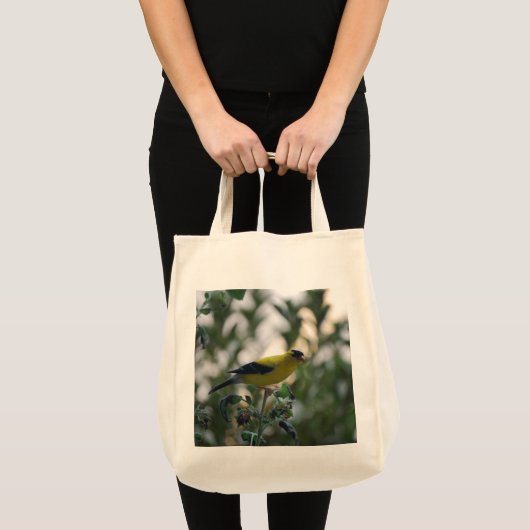 Tote Bag with Goldfinch /Cabbage with Fall Leaf  (Devant (produit))