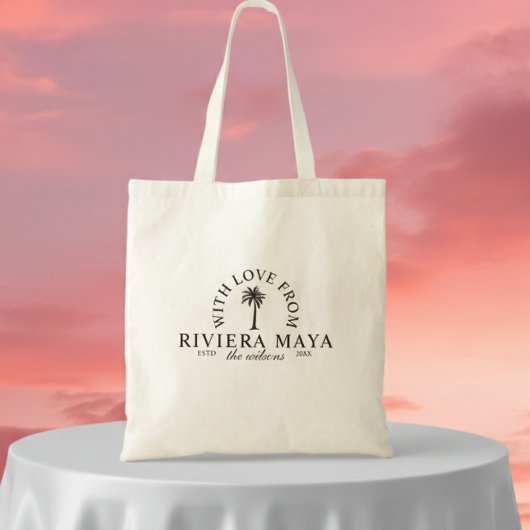 Tote Bag With Love From Destination Wedding Merch Station