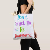 Tote Bag with motivational colorful quote (De près)