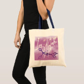 Tote Bag WLW Subtle Sapphic, MAKE ART, Lavender Scissors (Devant (produit))