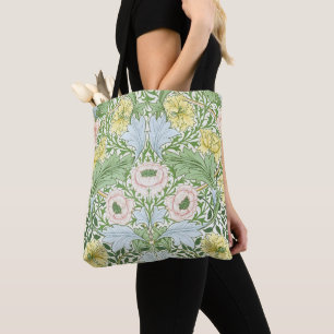 Tote Bag Wm Morris Myrtle Floral Art Nouveau Lumineux