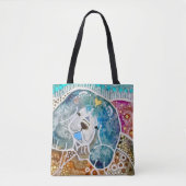 Tote Bag WOBBLE-ROCK Chow chien aquarelle batik (Devant)