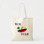 Tote Bag Wok Star Veggie Chef Drôle (Devant)