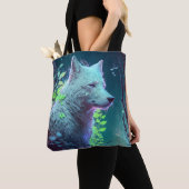 Tote Bag Wolf Animal Portrait Peinture Faune En Plein Air (De près)