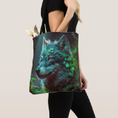 Tote Bag Wolf Animal Portrait Peinture Faune En Plein Air (De près)