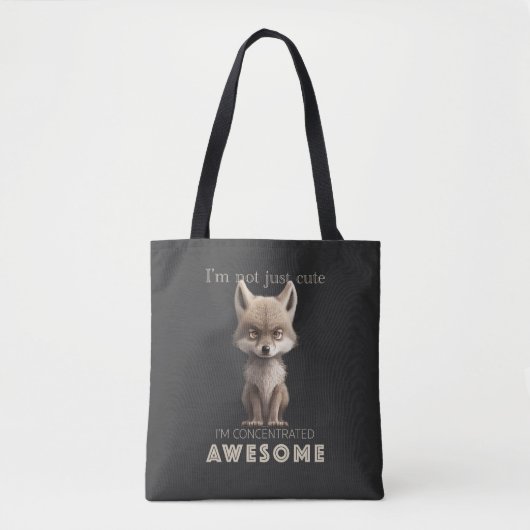 Tote Bag Wolf Concentré Awesome mignon adorable drôle (Devant)
