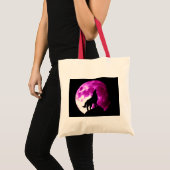 Tote Bag Wolf Howling à Moon (Devant (produit))
