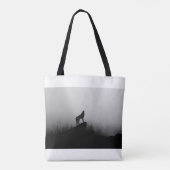 Tote Bag Wolf hurle sur la lune (Dos)