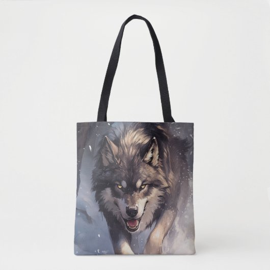 Tote Bag Wolf in winter (Devant)