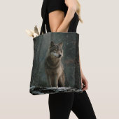 Tote Bag Wolf in Winter (De près)