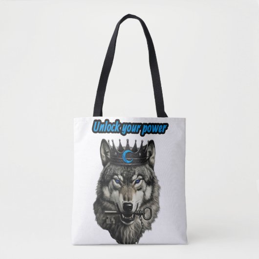 Tote Bag wolf king unlock your power (Devant)