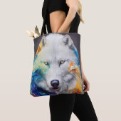Tote Bag Wolf Loup Blanc Animal Discovery Aventure Nature (De près)