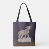 Tote Bag Wolf Pup Howling (Dos)