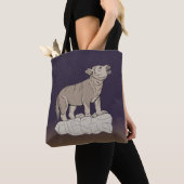 Tote Bag Wolf Pup Howling (De près)