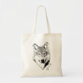 Tote Bag Wolf Spirit Animal Head Illustration (Devant)