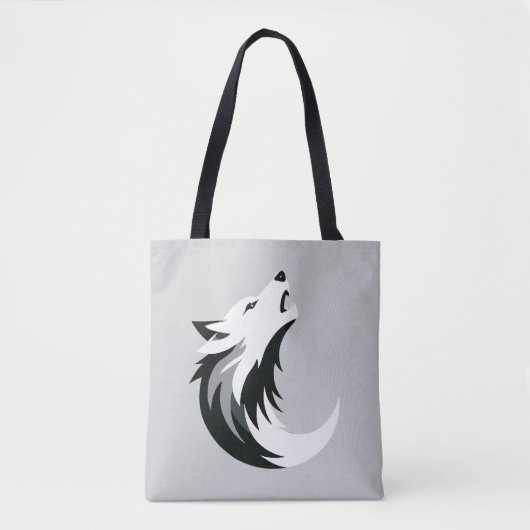 Tote Bag Wolf Vector Art Animal Moderne Ville Urbaine Graph (Devant)