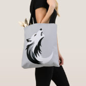 Tote Bag Wolf Vector Art Animal Moderne Ville Urbaine Graph (De près)