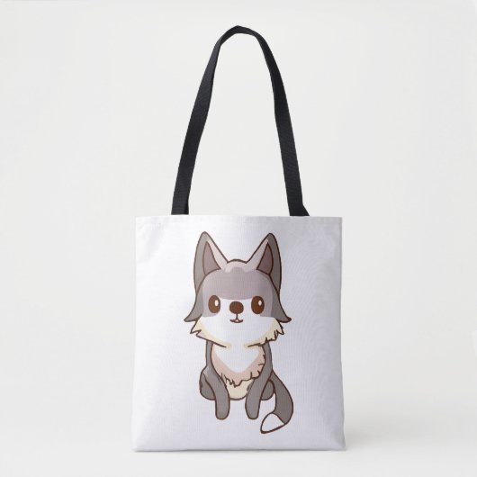 Tote Bag Wolfhound de chien Husky (Devant)