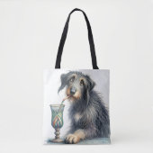 Tote Bag Wolfhound irlandais avec soda (Devant)