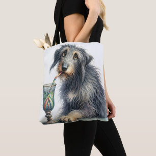 Tote Bag Wolfhound irlandais avec soda