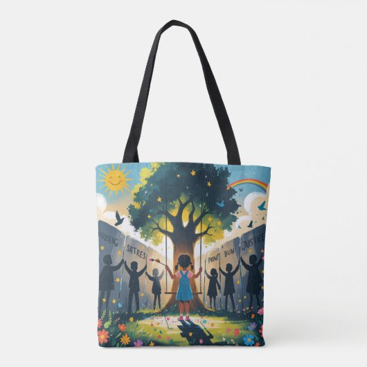 Tote Bag women llegging covered kids dreams (Dos)