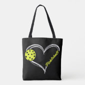 Tote Bag Womens Love Pickleball - mignon match de picklebal (Dos)