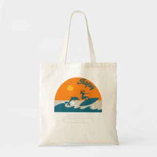 Tote Bag Womens Père Noël Monica California Beach Rétro Vin