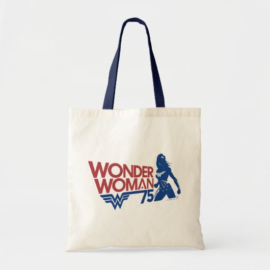 Tote Bag Wonder Woman 75th Anniversary Red & Blue Logo (Devant)