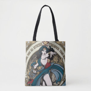 Tote Bag Wonder Woman Art Nouveau Panel