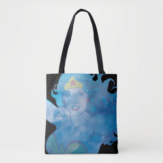 Tote Bag Wonder Woman Ciel bleu Silhouette (Devant)