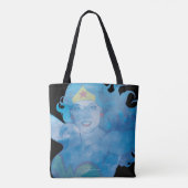 Tote Bag Wonder Woman Ciel bleu Silhouette (Dos)