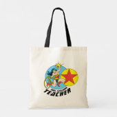 Tote Bag Wonder Woman Étoile rouge enseignant (Dos)