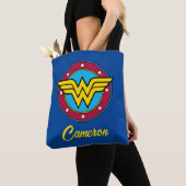 Tote Bag Wonder Woman | Logo Cercle & Etoiles (De près)
