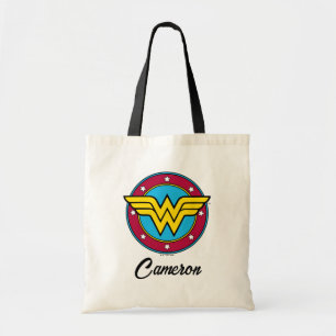 Tote Bag Wonder Woman   Logo Cercle & Etoiles
