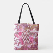 Tote Bag Wonder Woman Pink Camellia Flowo (Dos)