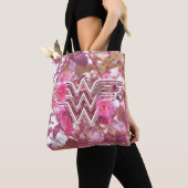 Tote Bag Wonder Woman Pink Camellia Flowo (De près)