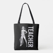 Tote Bag Wonder Woman Pose noir & blanc (Dos)