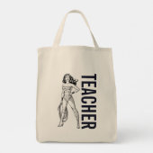 Tote Bag Wonder Woman Pose noir & blanc (Dos)