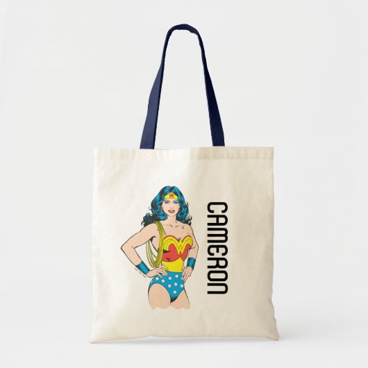 Tote Bag Wonder Woman | Pose Vintage avec Lasso (Devant)