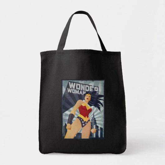 Tote Bag Wonder Woman Retro City Sunburst (Devant)