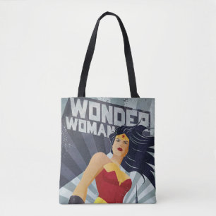 Tote Bag Wonder Woman Retro City Sunburst