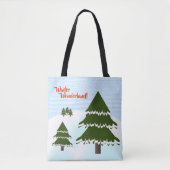 Tote Bag Wonderland Evergreen Trees (Devant)