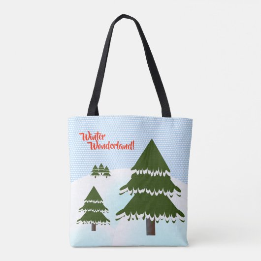 Tote Bag Wonderland Evergreen Trees (Dos)