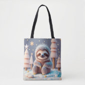 Tote Bag Wonderland hivernal de Snowy Sloth (Devant)
