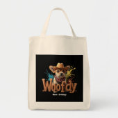Tote Bag Woofny Western Cowboy Chien du Texas (Devant)