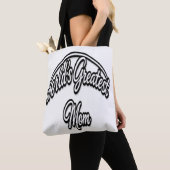 Tote Bag World’s Greatest Mom Elegant Cursive Design (De près)